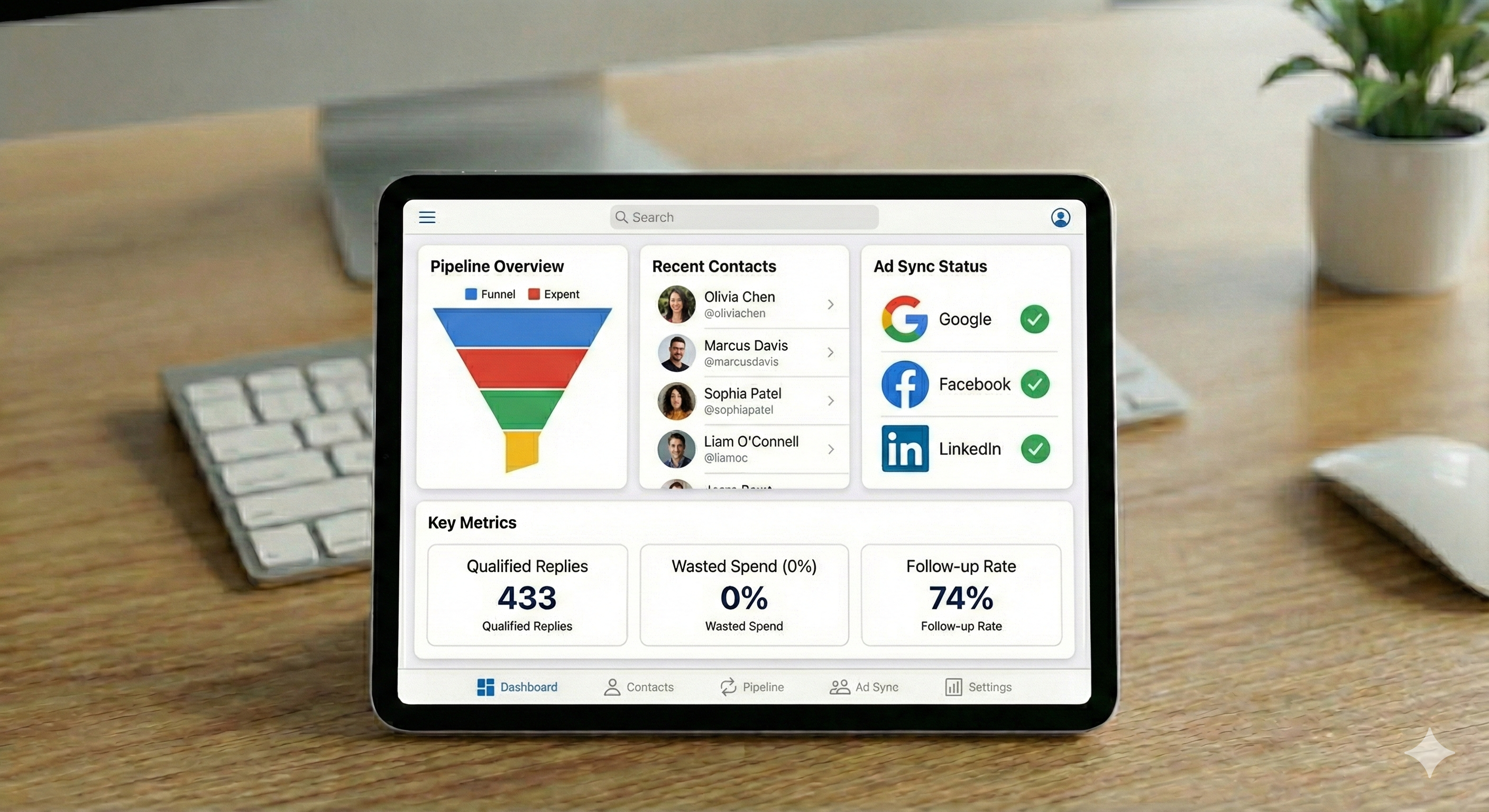 CRM + Ad Sync visual